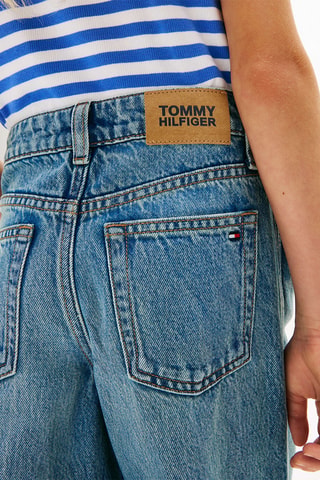 Jean regular taille haute - Bleu
