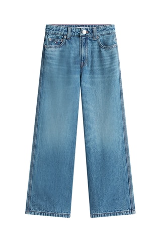 Jean regular taille haute - Bleu
