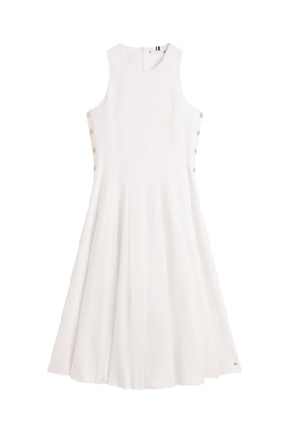 Robe midi en lin - Blanc