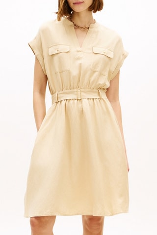 Robe patineuse en lin - Beige