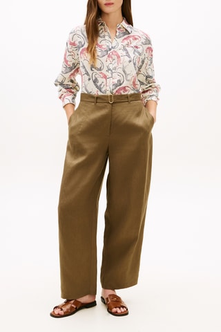 Chemisier oversize en lin - Beige