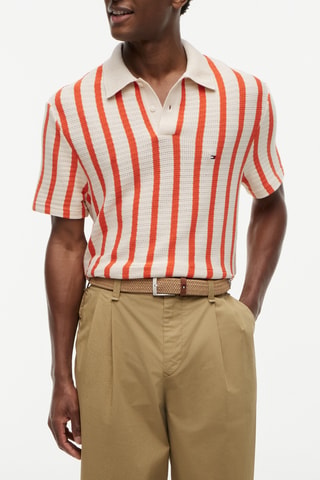 Polo relaxed - Ecru et orange