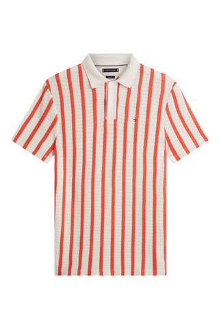 Polo relaxed - Ecru et orange