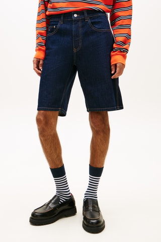 Short relaxed en jean - Bleu