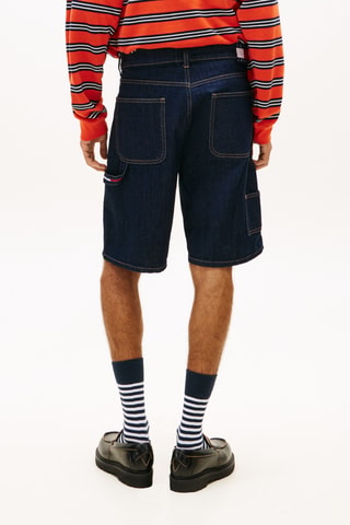 Short relaxed en jean - Bleu