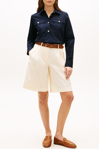 Bermuda regular en coton biologique - Ecru