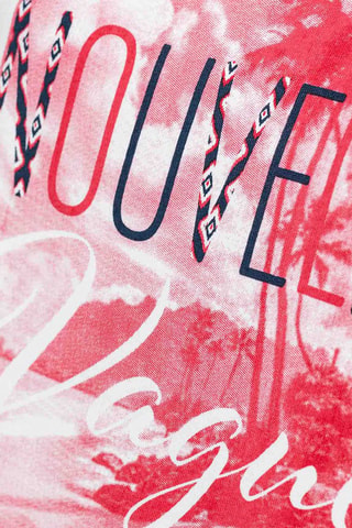 Camiseta Fax - Blanco y rojo