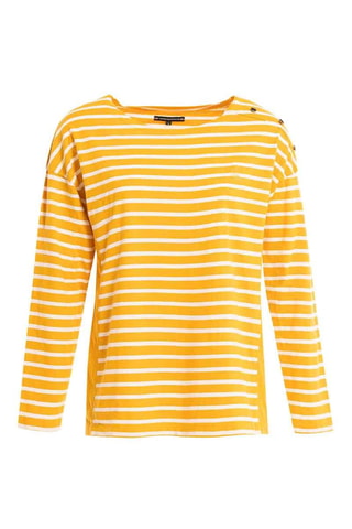 Camiseta Abor - Blanco y amarillo