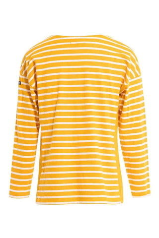 Camiseta Abor - Blanco y amarillo