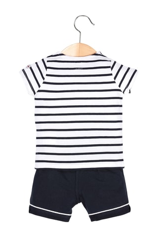 T-shirt e shorts - Bianco e navy