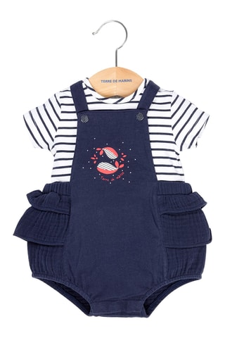 T-shirt e salopette Cimonie - Blu