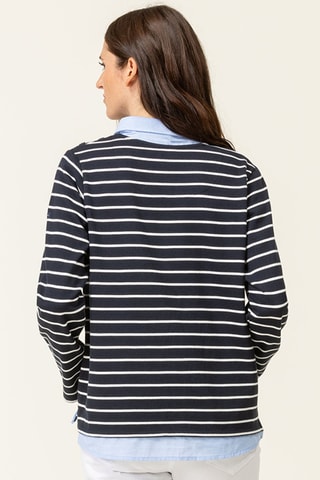 Blusa efecto doble prenda - Natural