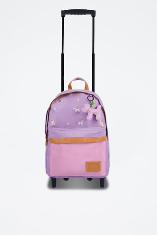 Sac à dos à roulettes Mila - Violet et rose