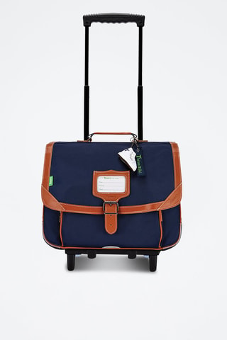 Cartable à roulettes Camille 38 cm - Bleu marine