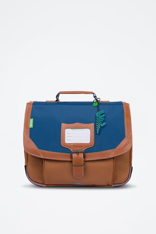 Schooltas Nils - Kobaltblauw en Camel