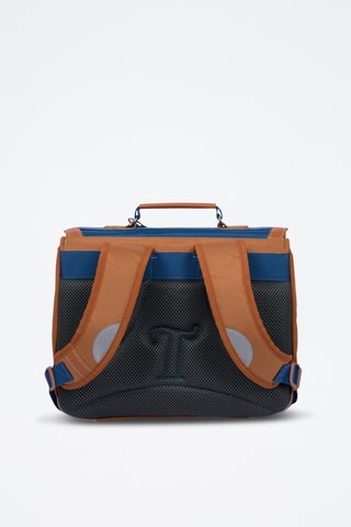 Schooltas Nils - Kobaltblauw en Camel