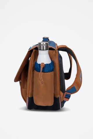 Schooltas Nils - Kobaltblauw en Camel