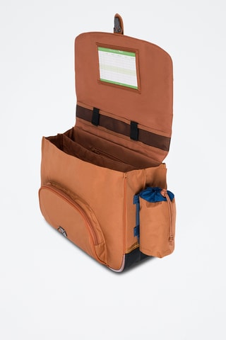 Schooltas Nils - Kobaltblauw en Camel