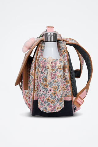 Cartable Héloïse - Marron clair et rose
