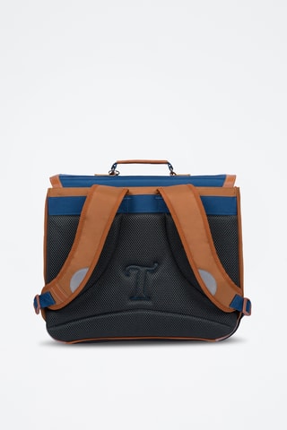 Schooltas Nils - Kobaltblauw en Camel