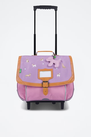 Cartable à roulettes Joy - Violet et rose
