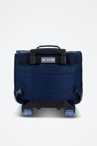 Schooltas met Wieltjes Romain - Marineblauw
