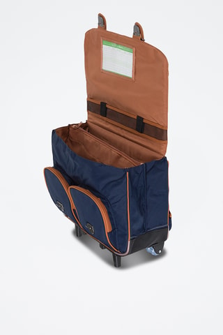 Cartable à roulettes Camille - Bleu marine