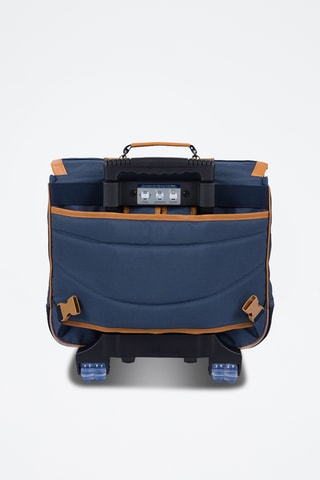 Schooltas met Wieltjes Paco - Marineblauw