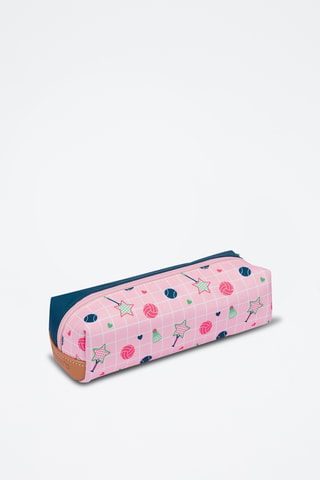 Trousse Caroline - Bleu et rose