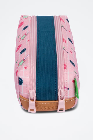 Trousse Caroline - Bleu et rose