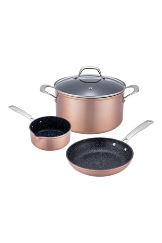Batería de cocina con revestimiento de Greblon® y cerámica Héritage - 4 piezas