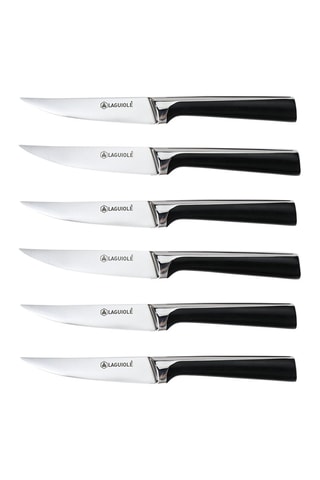 6 cuchillos de acero inoxidable 3CR13 - 22,3 cm