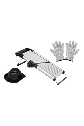 Mandolina profesional ajustable y guantes de protección