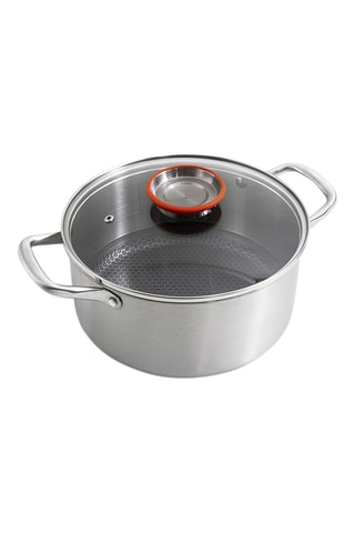 Olla de acero inoxidable con revestimiento de cerámica - 24 cm - 5 l