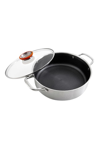 Sartén guisera de acero inoxidable con revestimiento de cerámica - 28 cm - 4,8 l