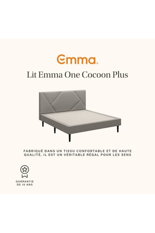 Ensemble lit Emma One Cocoon Plus avec tête de lit + Matelas Original - Gris