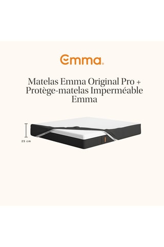 Matelas Emma Original Pro et protège-matelas Imperméable