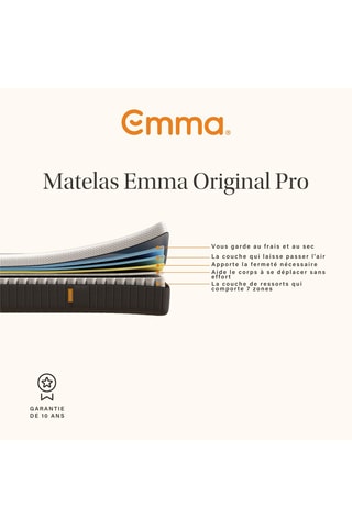 Matelas Emma Original Pro et protège-matelas Imperméable