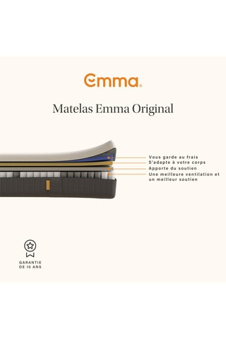 Matelas Emma Original et protège-matelas Imperméable