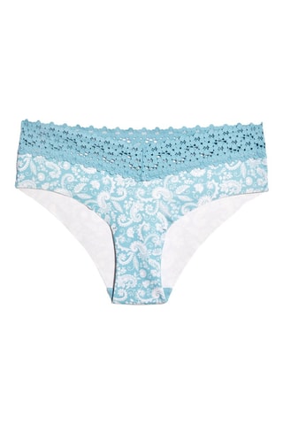 Culotte Wish Print - Celeste e bianco