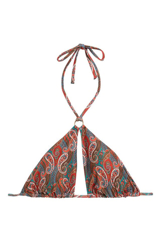 Reggiseno bikini Xarraca - Cobalto e rosso mattone