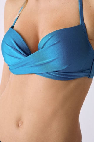 Haut de maillot push-up - Bleu canard
