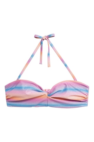 Reggiseno bikini dip and dye - Rosa e celeste