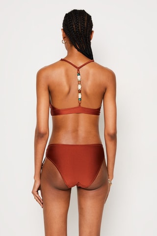 Slip bikini a vita alta - Mattone
