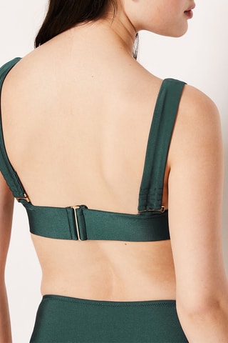 Slip bikini a vita alta - Verde 
