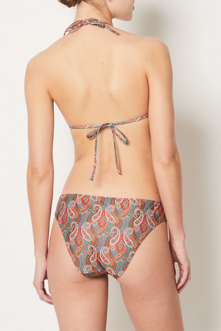 Slip bikini - Blu e arancione