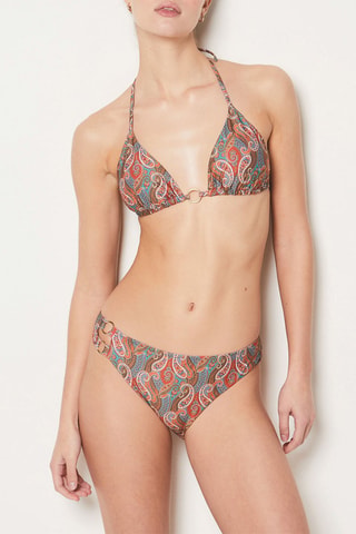 Slip bikini - Blu e arancione