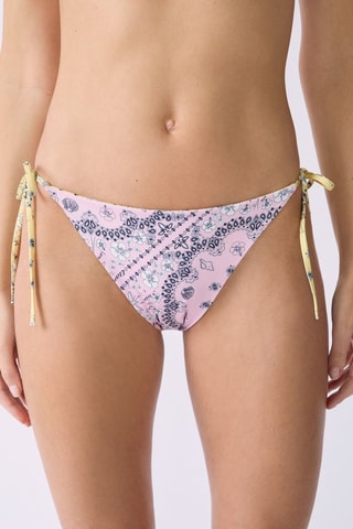 Slip bikini double face Arizonalove - Rosa cipria e giallo