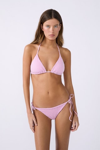 Slip bikini - Rosa e bianco