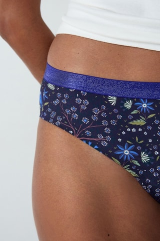 Culotte Aya - Bleu marine et écru